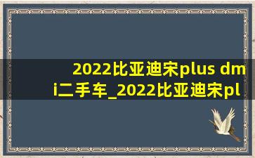 2022比亚迪宋plus dmi二手车_2022比亚迪宋plus dmi是第几代dmi